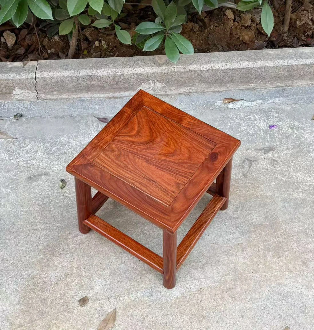 刺猬紫檀小方凳 零辅料 全手工榫卯28*28*28