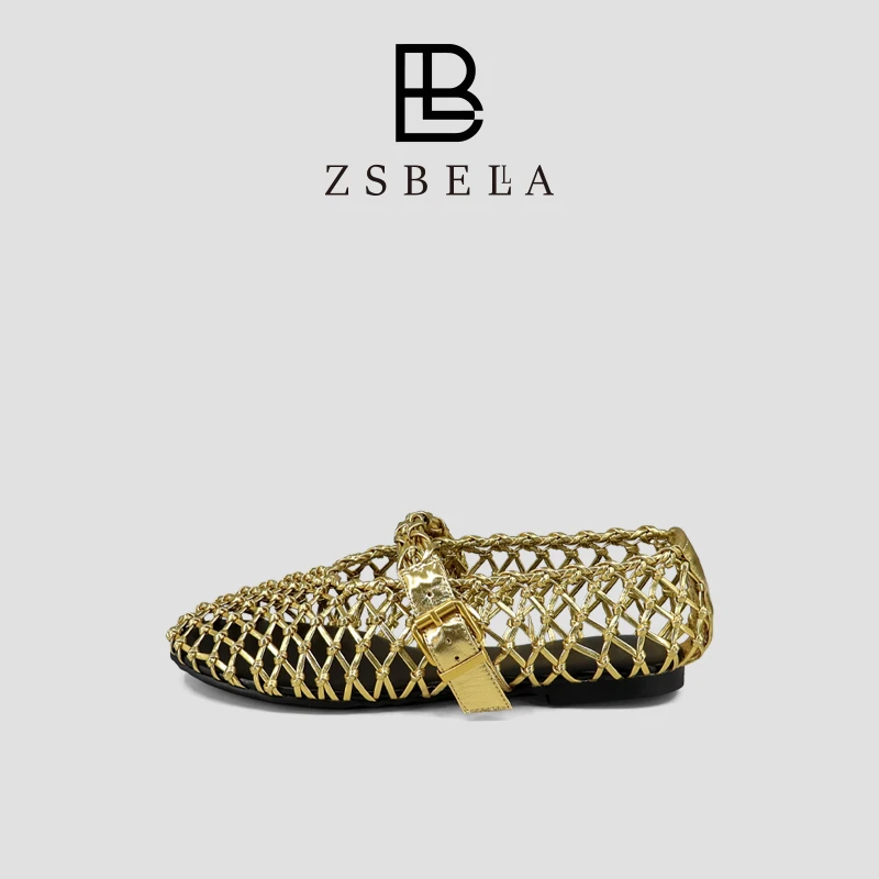 ZSBELLA2025夏季新款渔网凉鞋ZS0908