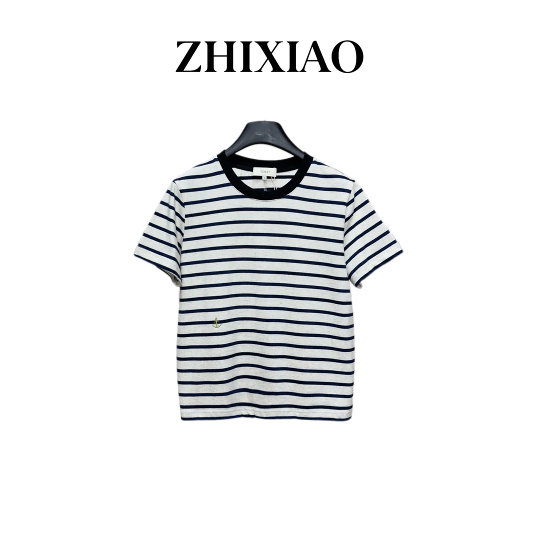 【ZHIXIAO】夏季新款：条纹短袖上衣73563
