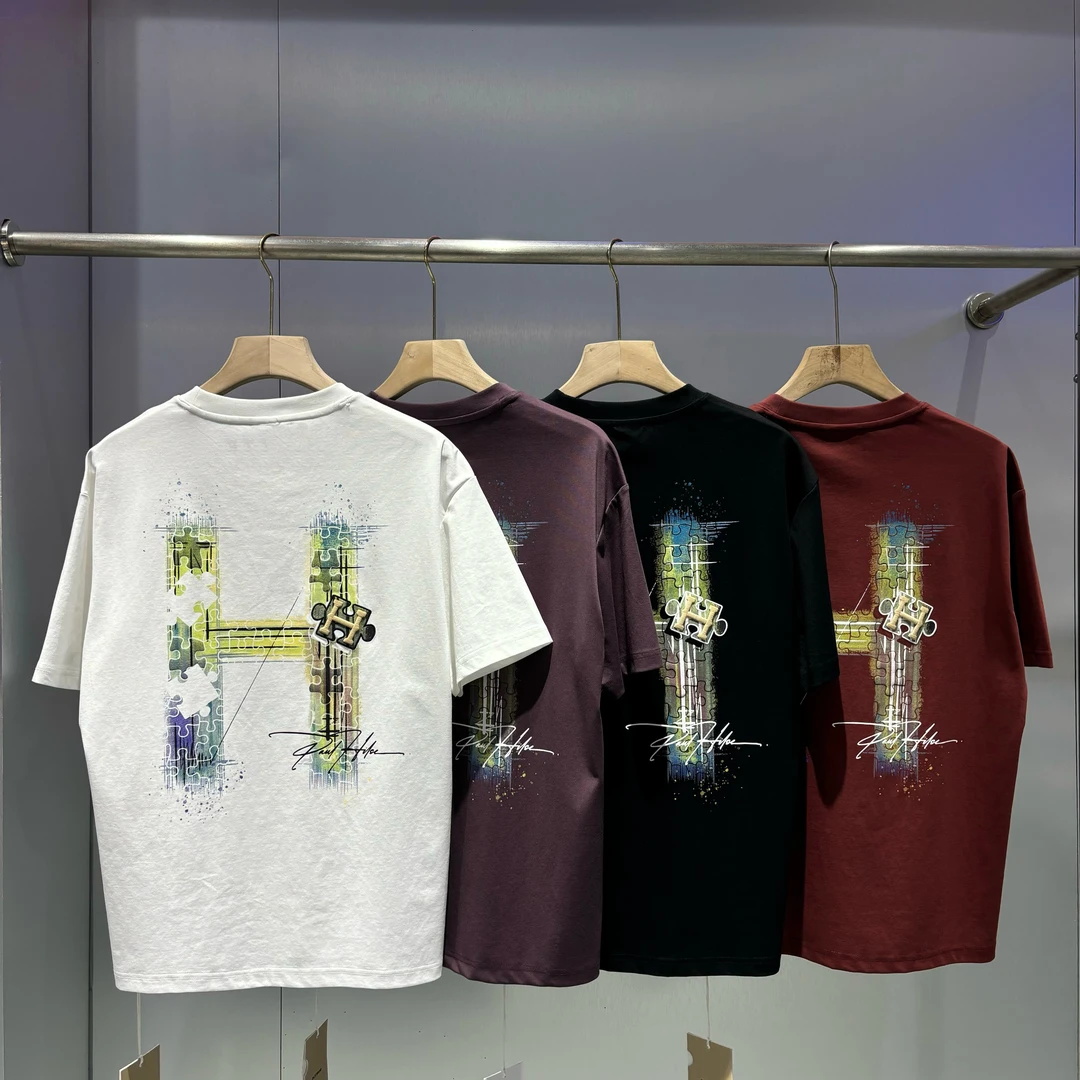 H拼图刺绣广州uus高货男装新款个性百搭休闲短袖25000