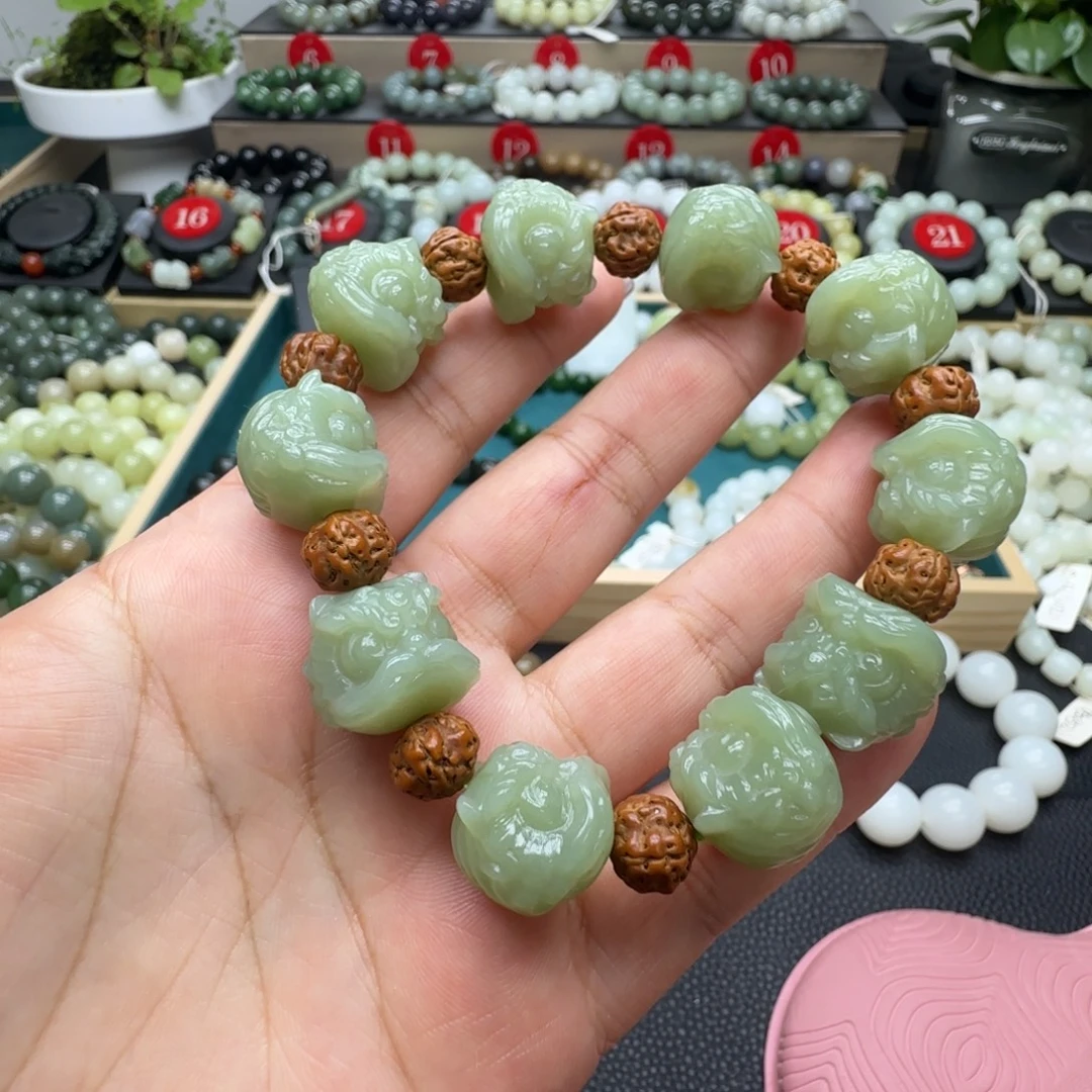 和田玉未镶嵌手链