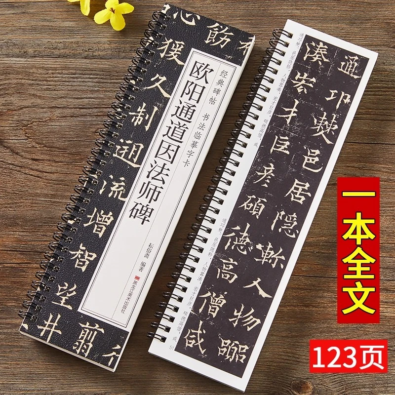 欧阳通道因法师碑 经典碑帖书法临摹字卡 楷书简体旁注原色原帖全