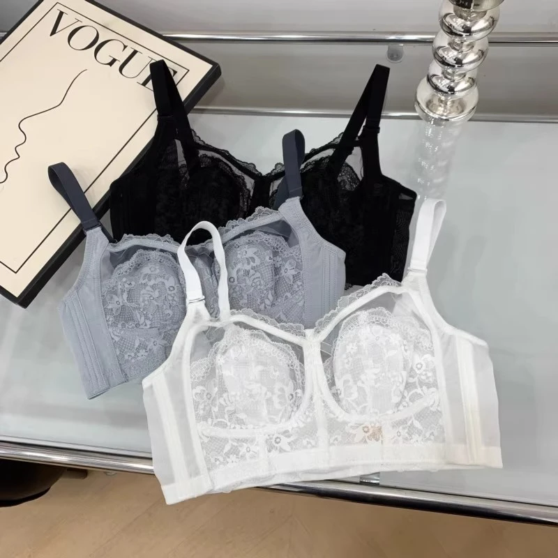 【星轨奶霜】大胸显小夏季新款薄款纯欲性感蕾丝内衣女透气调整型
