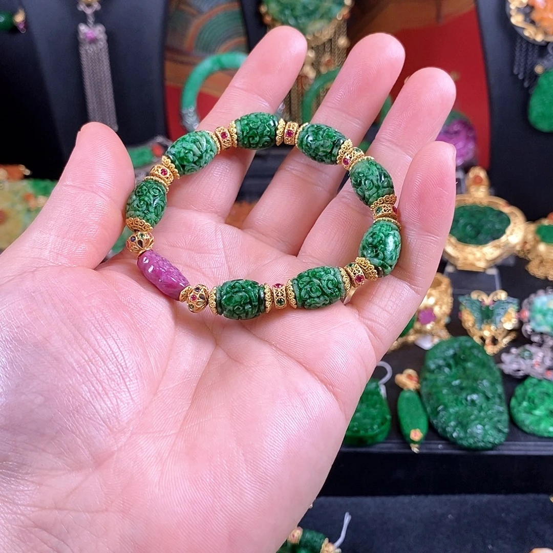 翡翠未镶嵌手链手链