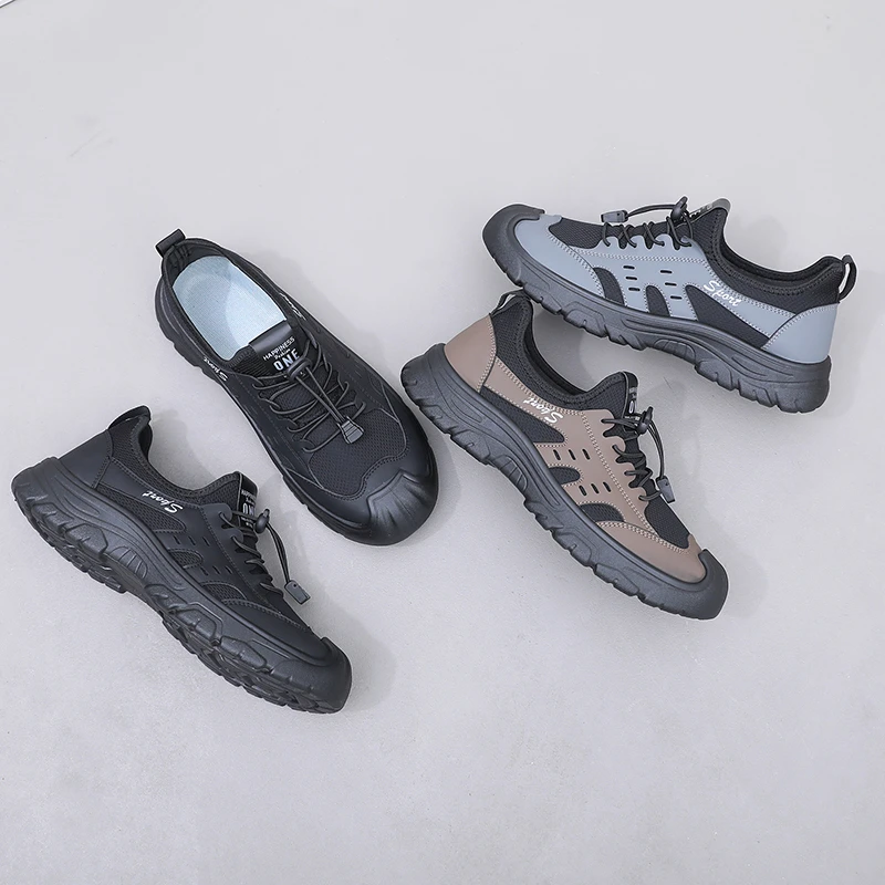 春夏新款男士休闲登山鞋透气耐磨防滑户外运动鞋