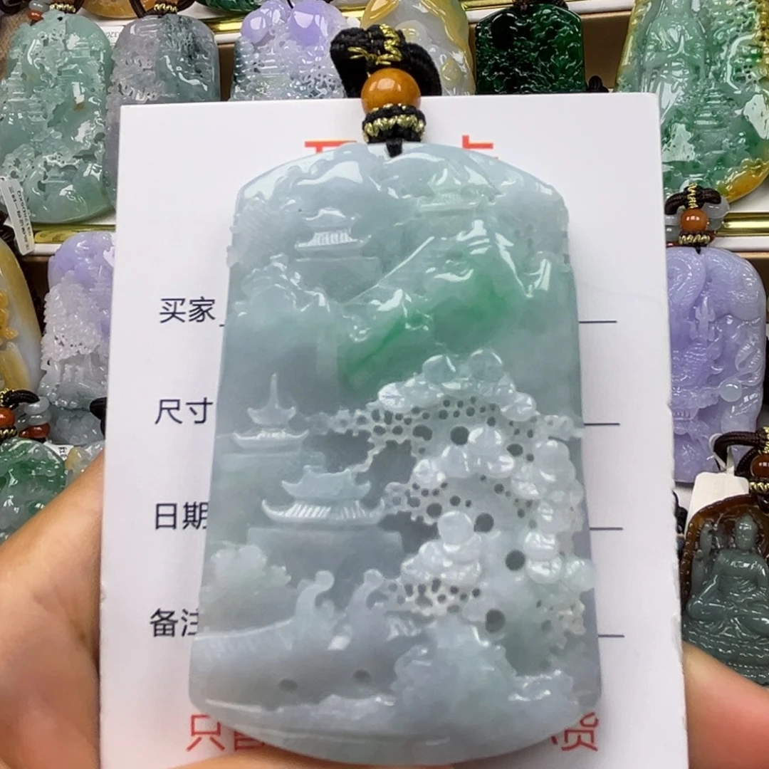 翡翠未镶嵌颈饰吊坠