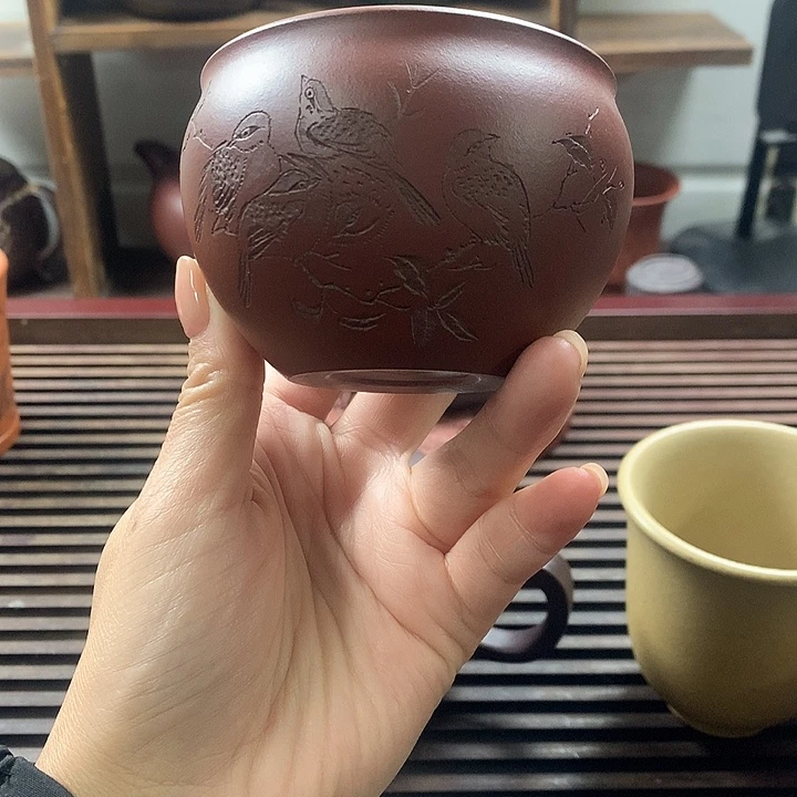 紫砂茶杯底槽清150c'a