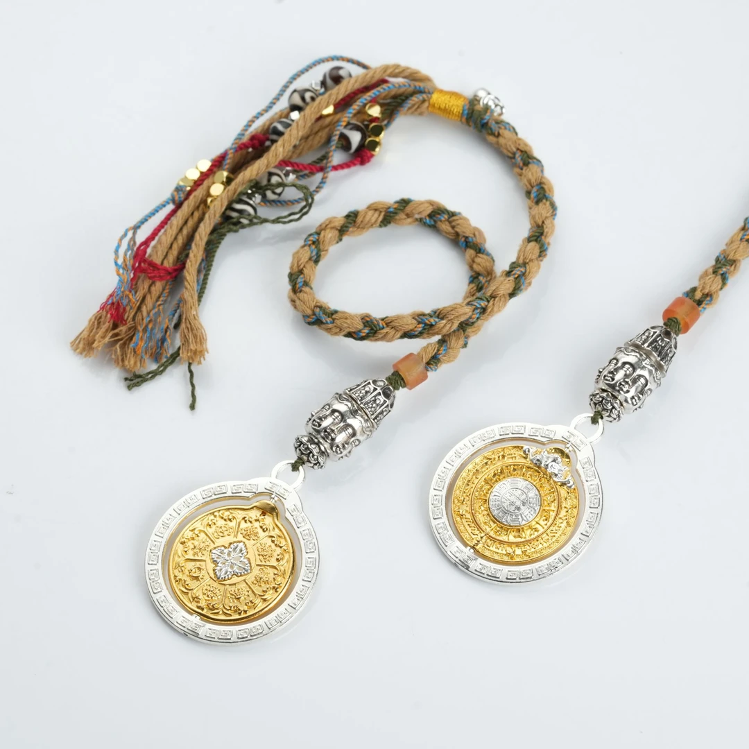 壹加安琪 | 银九宫转转多宝玛瑙挂件多样性发一