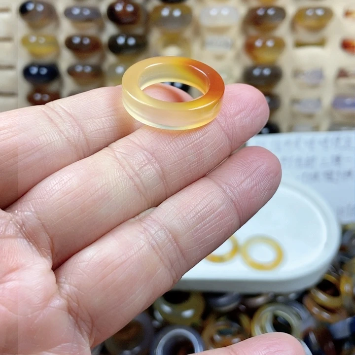 未镶嵌戒指玛瑙/玉髓诺*麻不退不换
