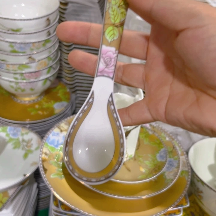 瓷片琴瑟和鸣小勺六个