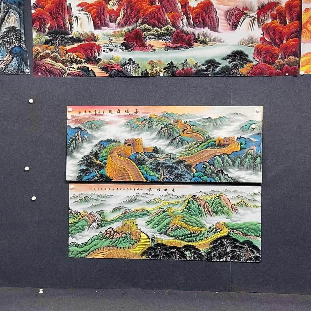 国画亳****地小六尺两幅