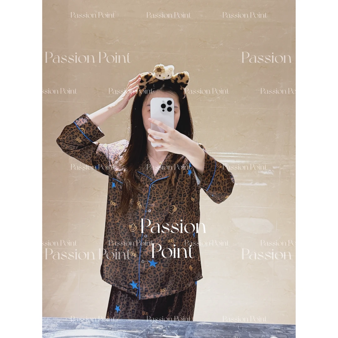 PassionPoint中古款棕色豹纹KT睡衣家居服套装