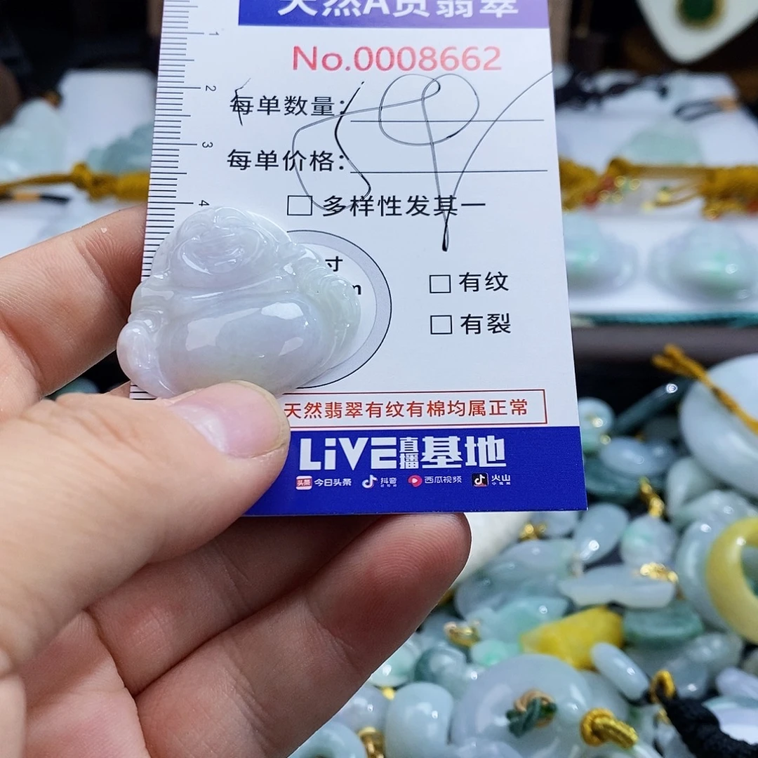 翡翠未镶嵌颈饰8662