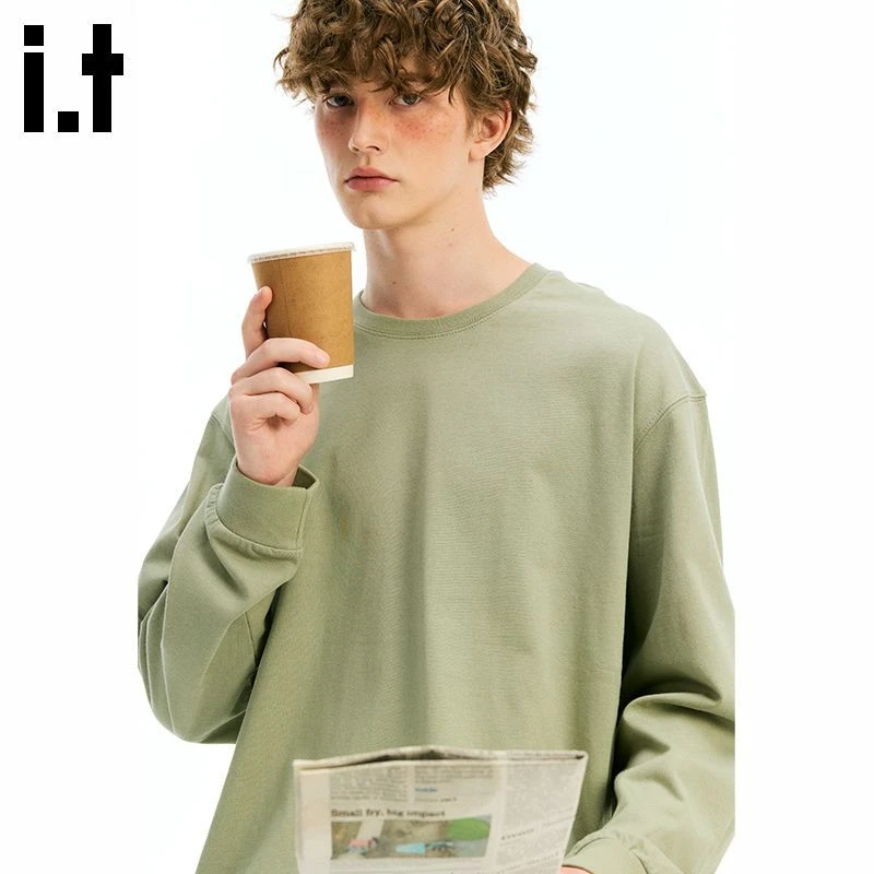 it FINGERCROXX潮牌长袖t恤男秋季美式复古重磅男女同款休闲上衣