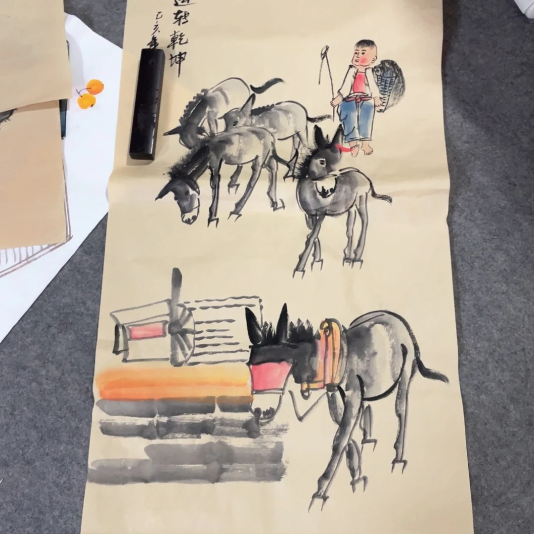 国画国画作品画心一张