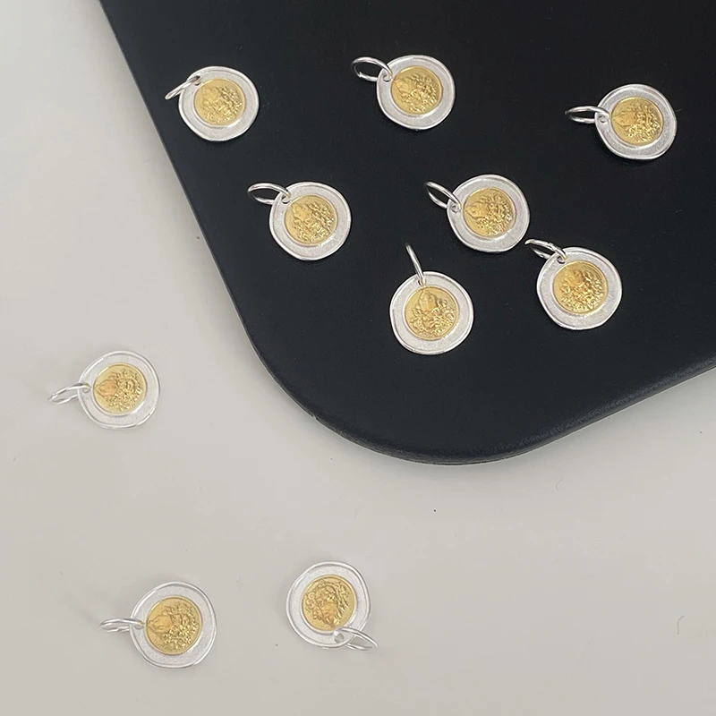 吊坠足银 5006纳财【黄财神】吊坠国潮银吊坠经典礼物手工制作文玩