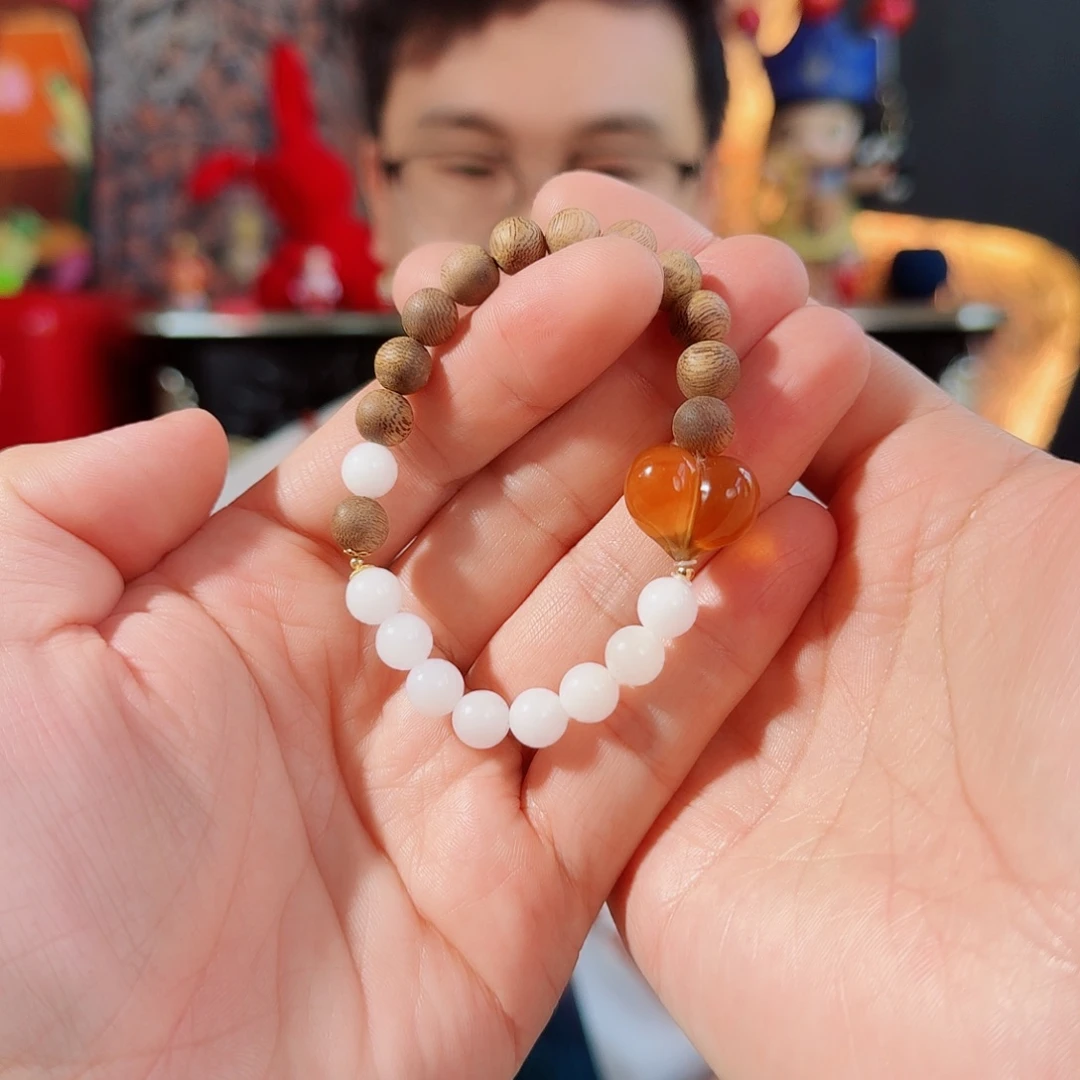 和田玉未镶嵌手链8.6毫米