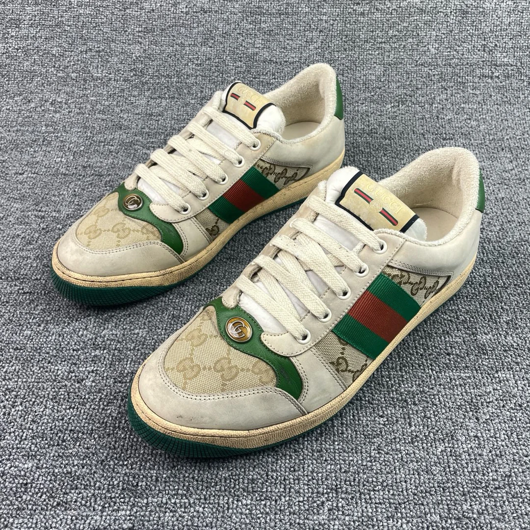 95新 GUCCI/古驰 双G珐琅脏脏鞋 43.5码