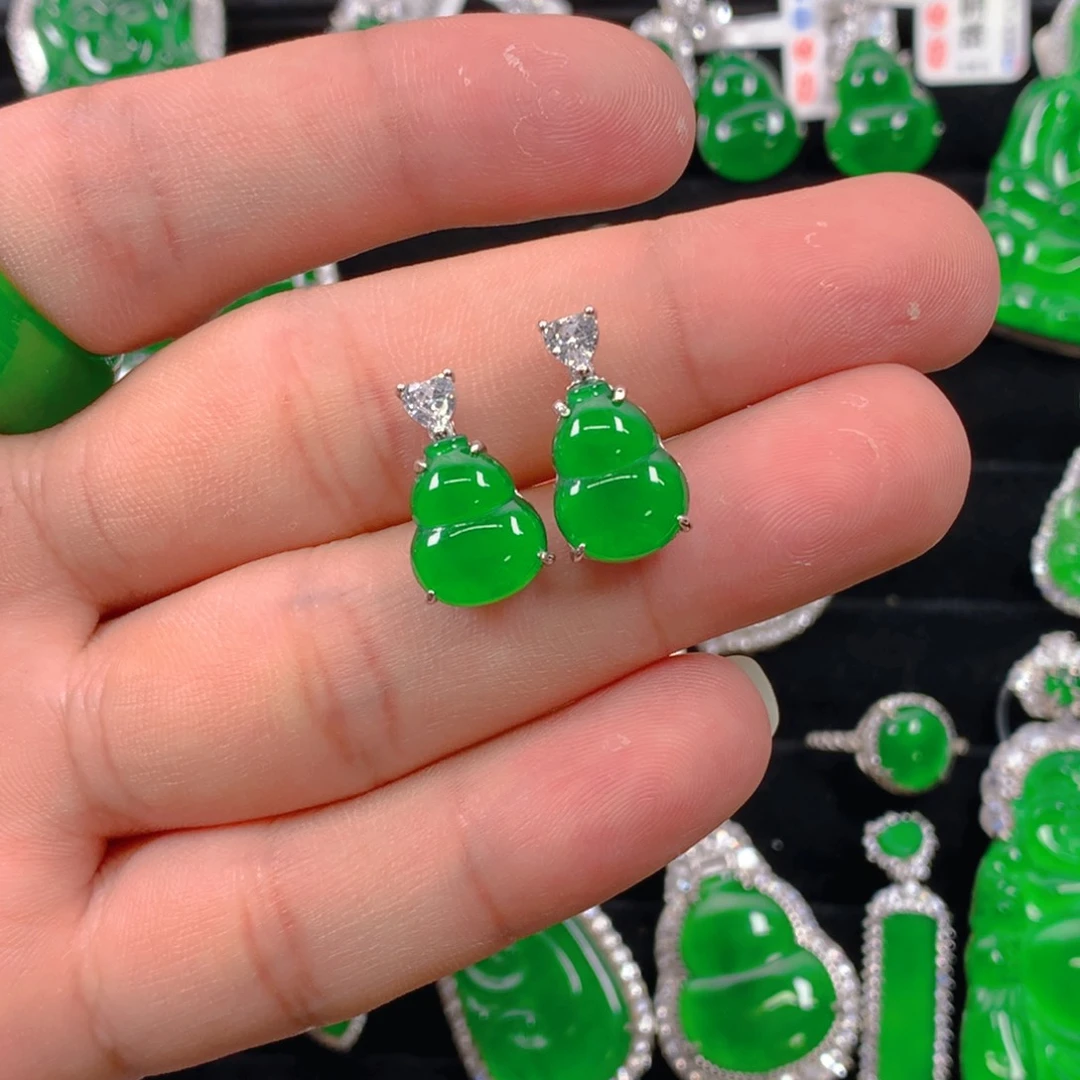 翡翠银S925镶嵌颈饰F****i葫芦