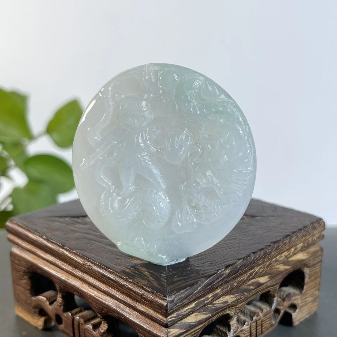 JXA27-64 天然缅甸A货翡翠 哪吒