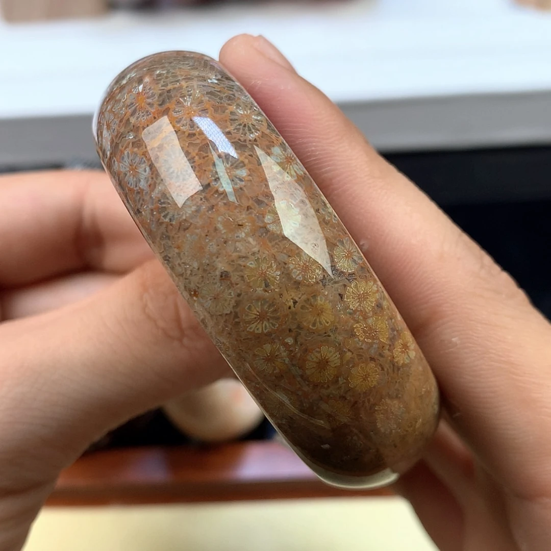 【闪购商品】颈饰未镶嵌硅化珊瑚（珊瑚玉）72号52.2圈蕾丝花花