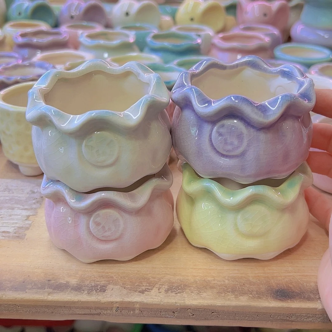 陶瓷花盆当场满12包邮