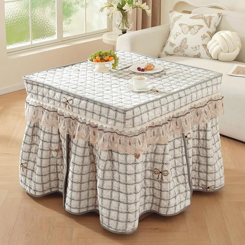 范哲萨新款烤火罩电炉罩套加厚桌布正方形电暖桌套布罩电炉罩烤火