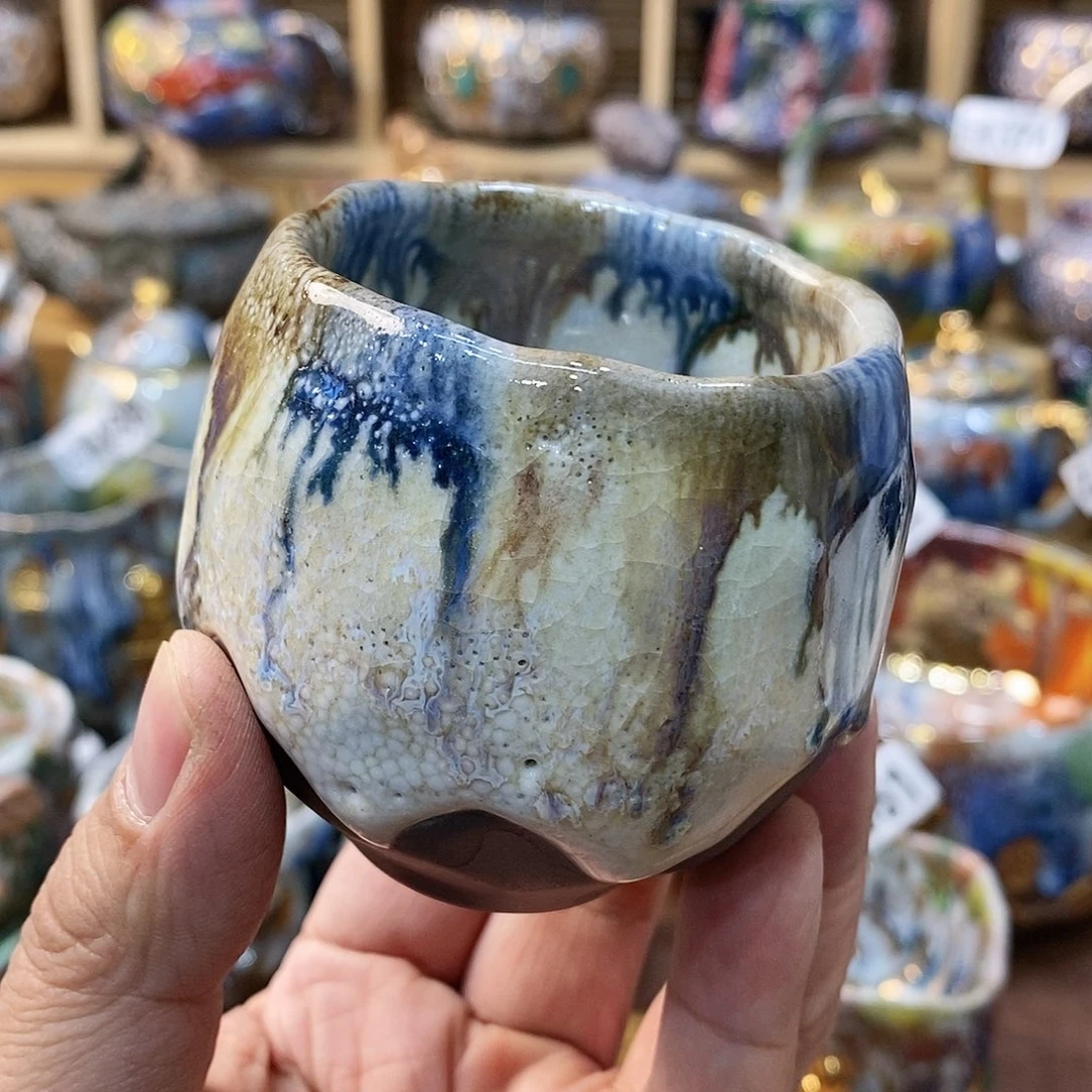 粗陶志野柴烧茶器