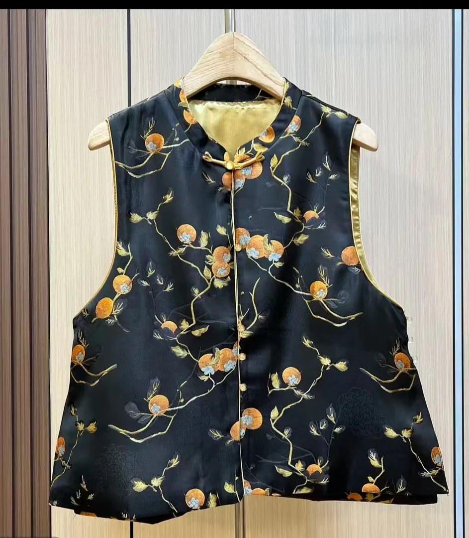 (青荷专属)10金柿子新中式时尚复古马甲