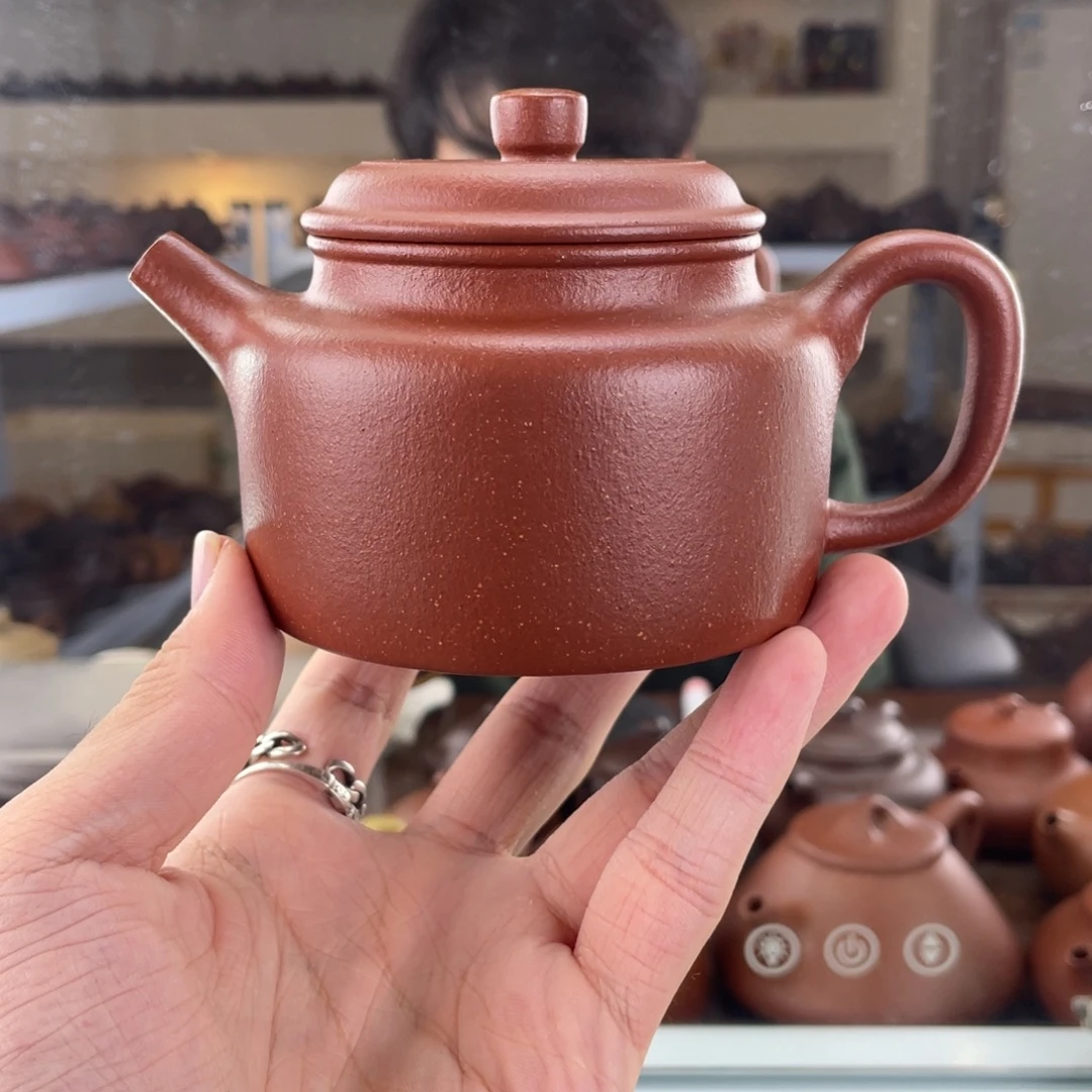 茶壶紫砂250cc红降坡茶壶