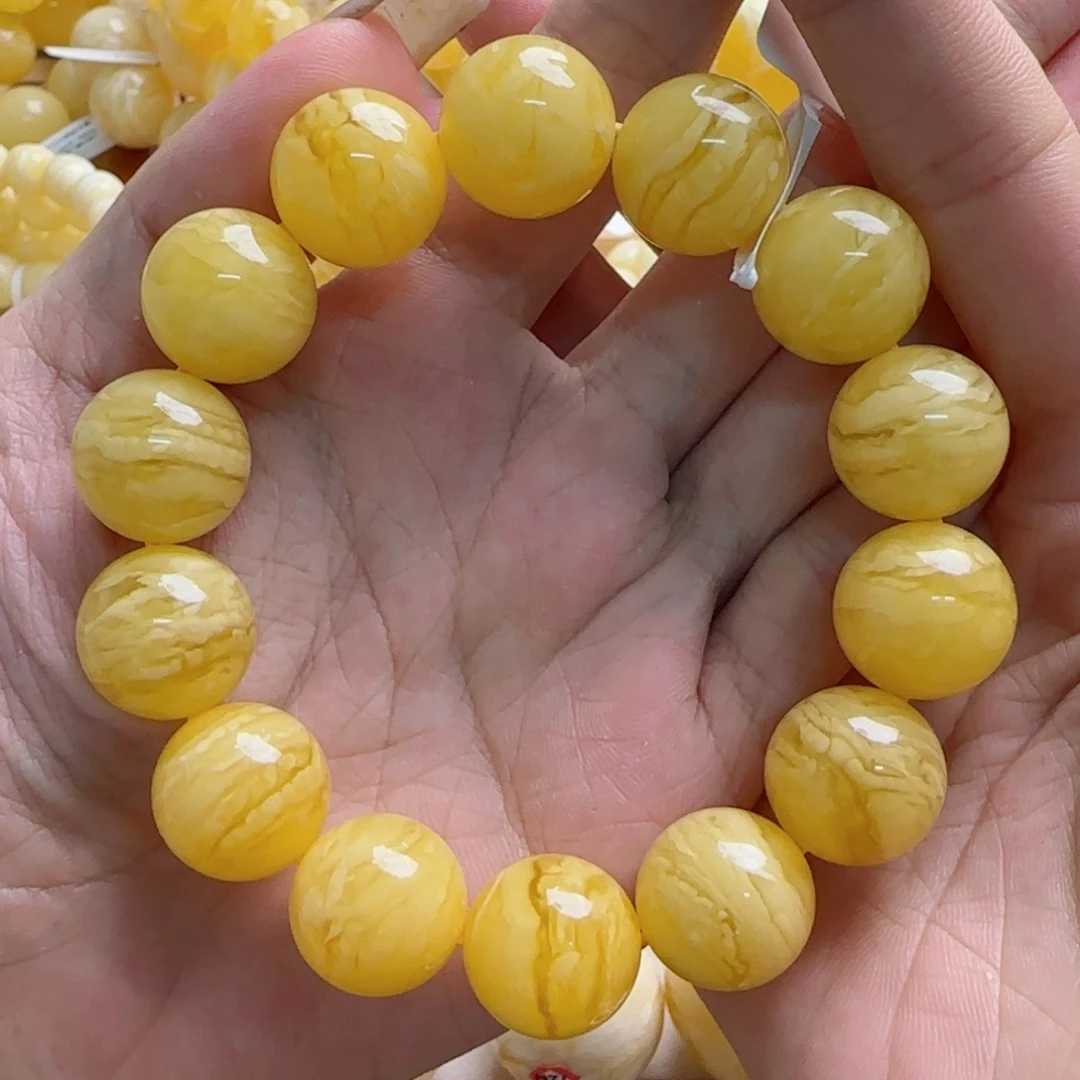 琥珀未镶嵌手链蜜蜡手串