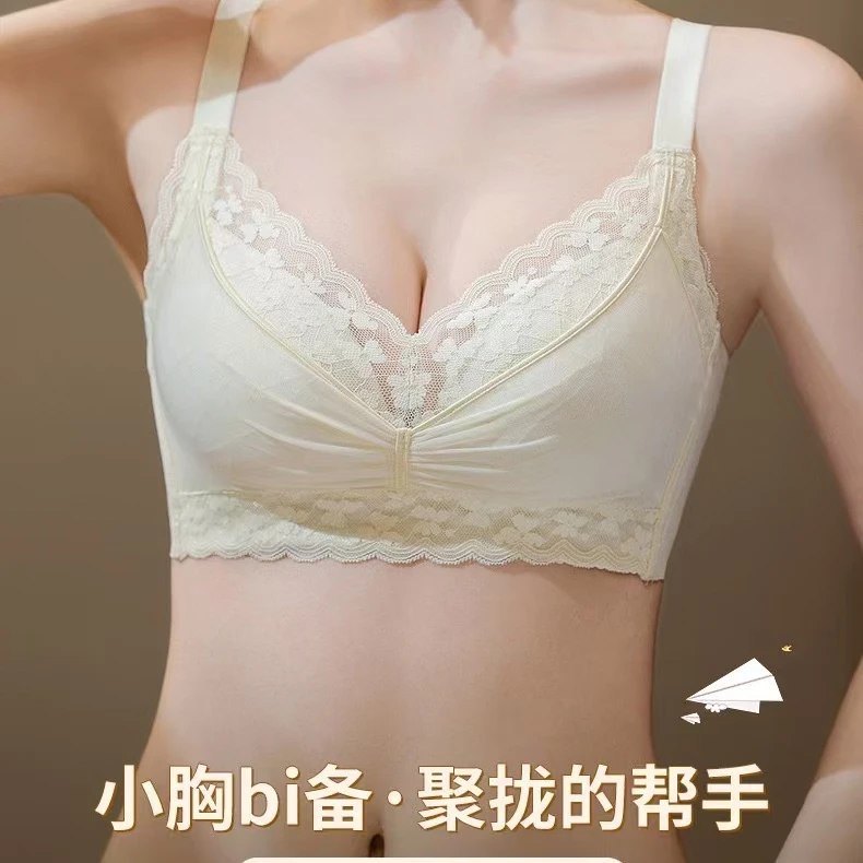 雅心潼2件小胸显大平胸聚拢内衣收副乳无钢圈上托性感文胸防下垂