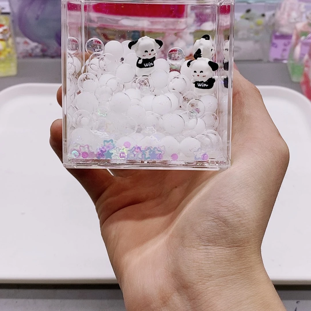 有机玻璃7×7大方流沙瓶