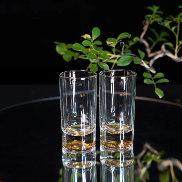玺宴新款金山二两杯2只装水晶切面高档轻奢创意装酒杯酒具A11