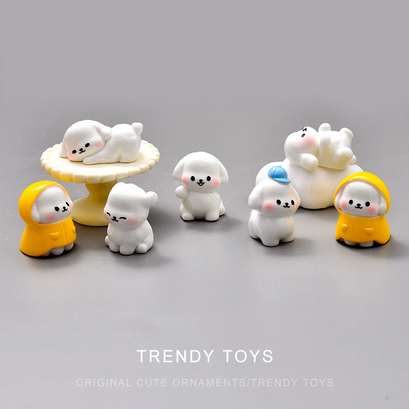 【九宫格】雨衣小狗家族桌面微景观DIY摆件手办装饰玩具迷你装饰品