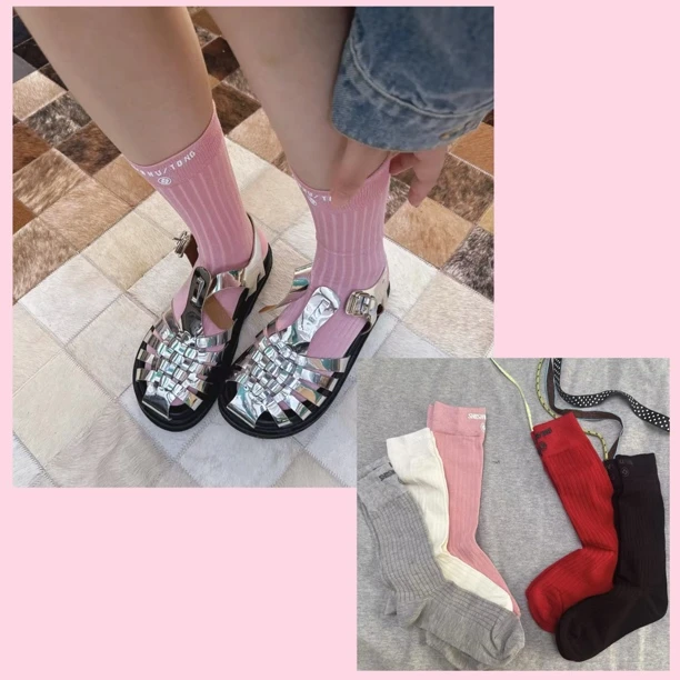 新款定制系列净版多色百搭复古穿搭女潮袜