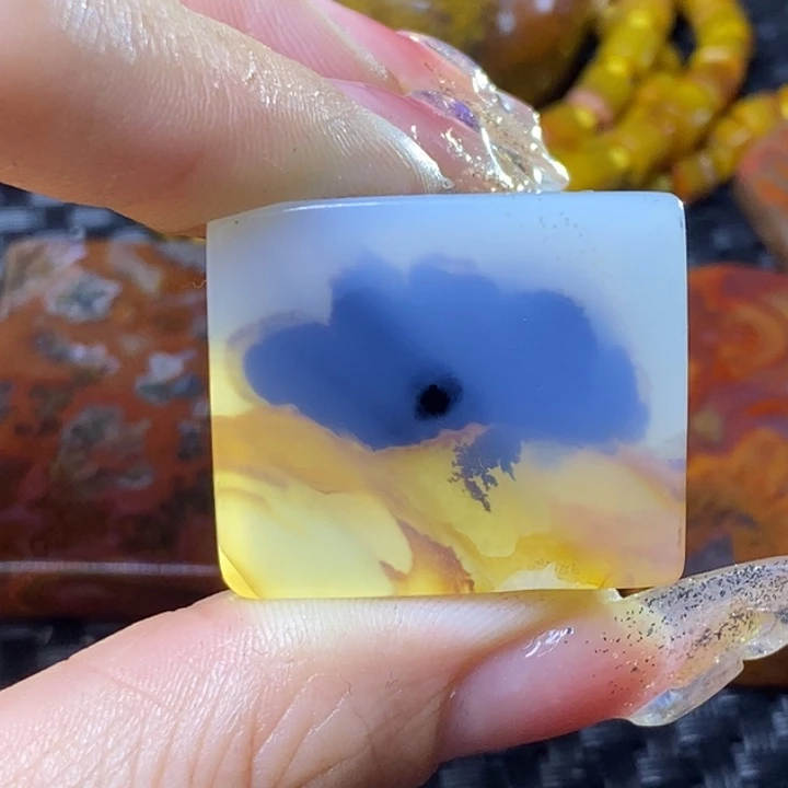 玛瑙/玉髓颈饰足银镀金镶嵌