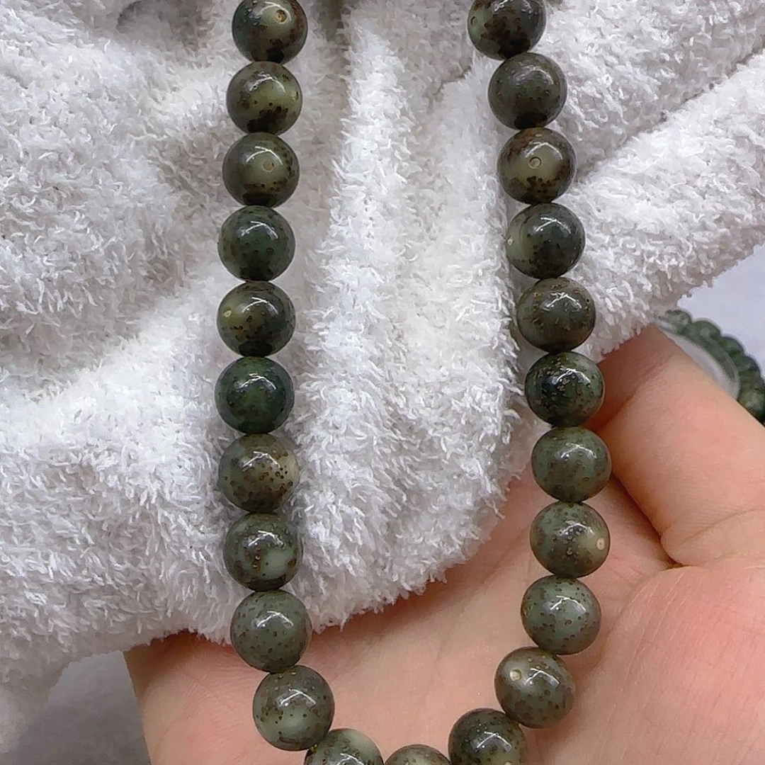 星月菩提手串63非凡冰透星月菩提9圆手持