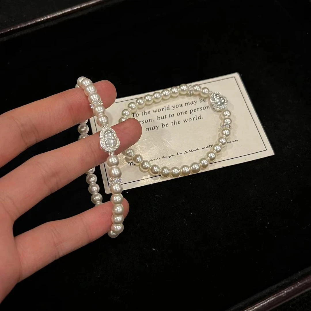 D378 6mm贝珠+白葫芦设计款手串 多样性发一