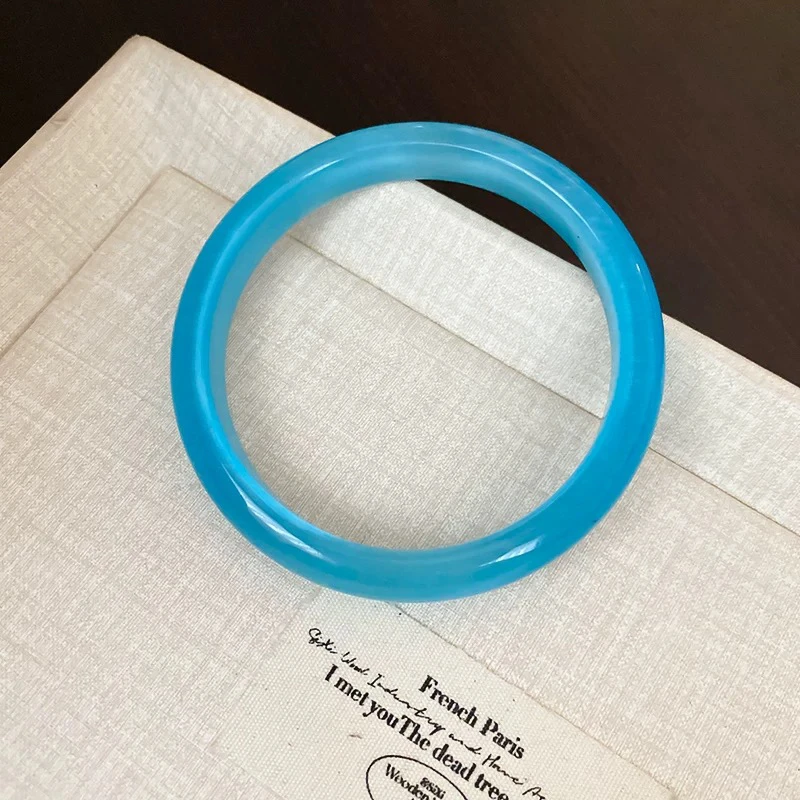 1447号精品蓝色细圆条手镯