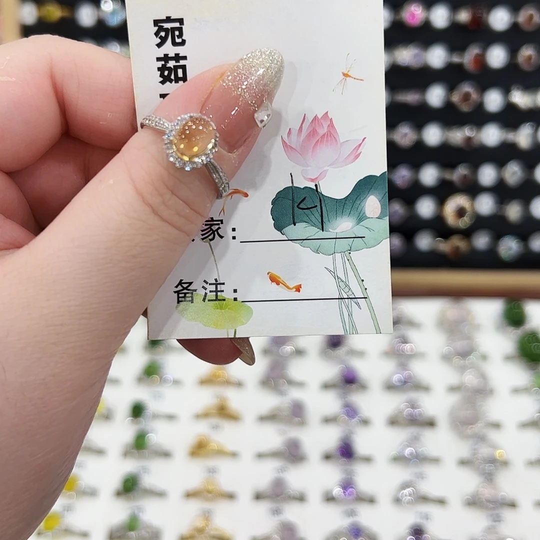 K***.水晶戒指银S925镶嵌戒指