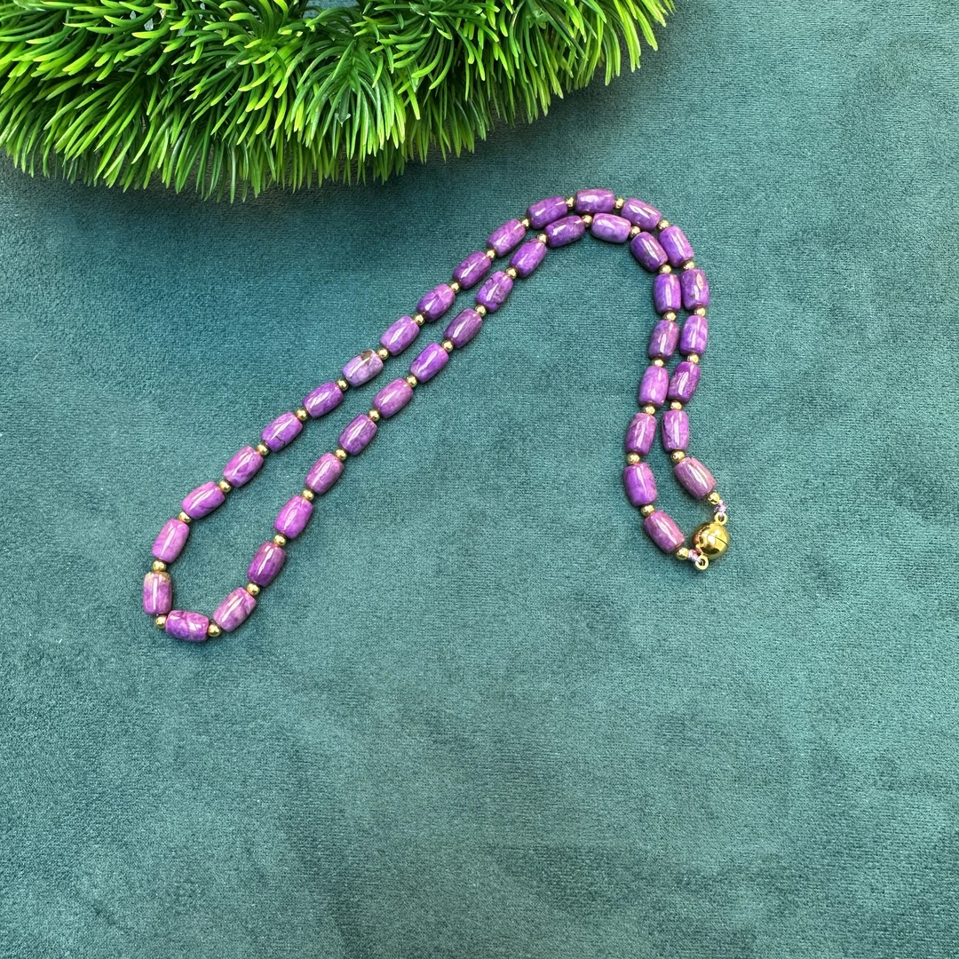 YS0092   SJL紫桶珠项链时尚百搭