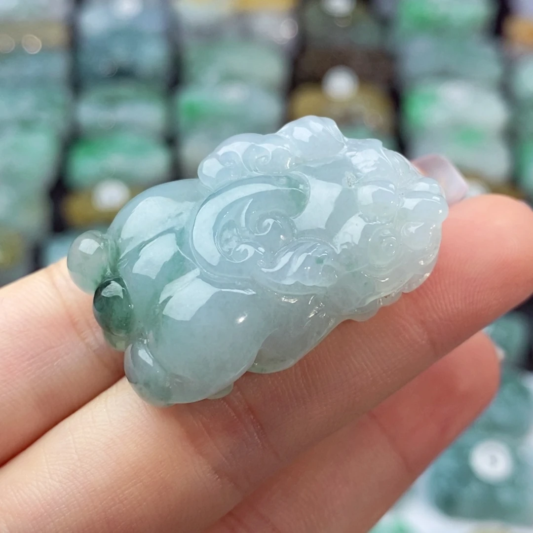 翡翠未镶嵌颈饰天然