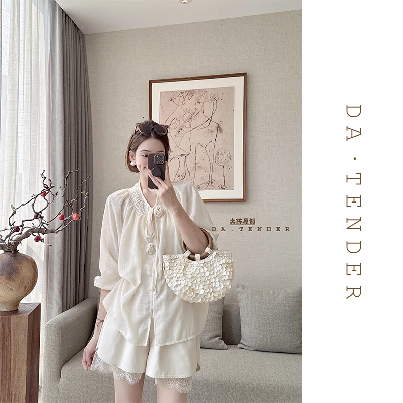 DA·Tender-“杏夏花蕾打揽上衣”时尚气质法式休闲轻奢温柔