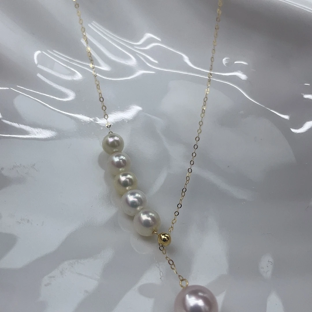 18K金镶嵌颈饰海水珍珠