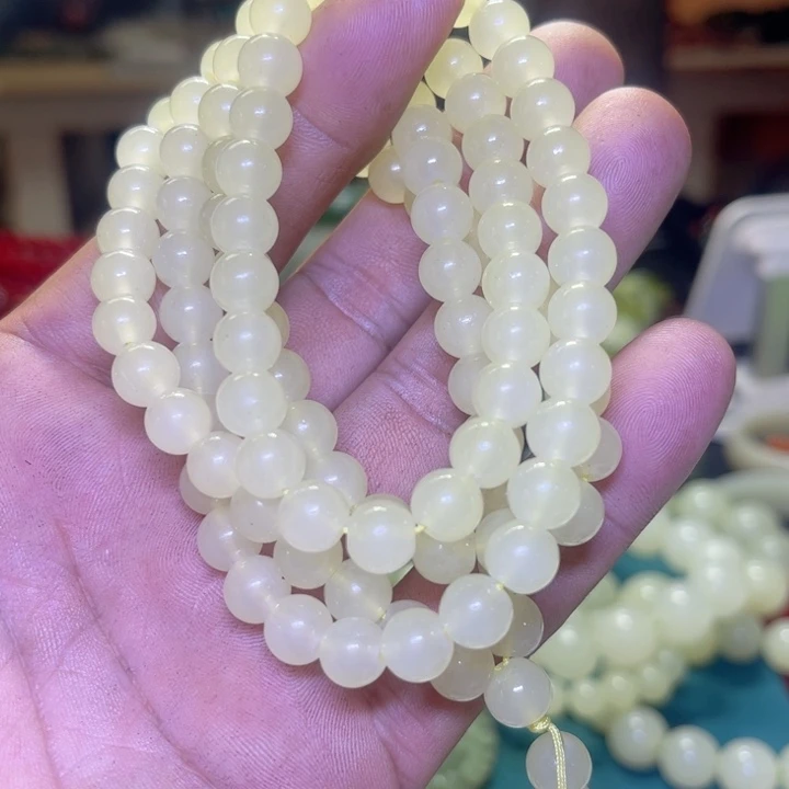 蛇纹石玉未镶嵌项链隔****6