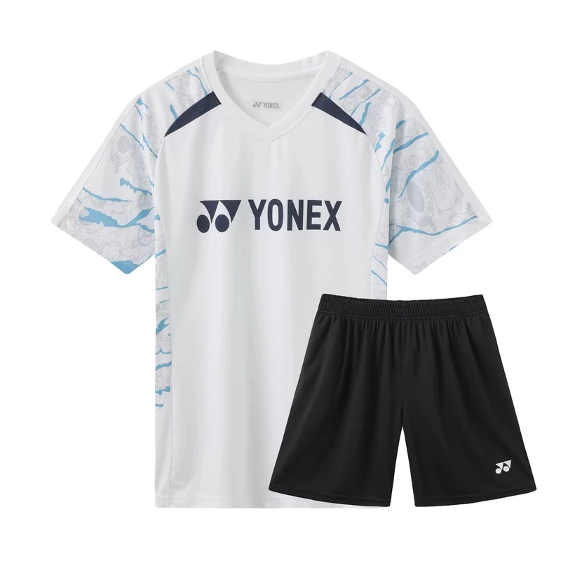 2025新款yy透气速干羽毛球运动短袖比赛服团购定制