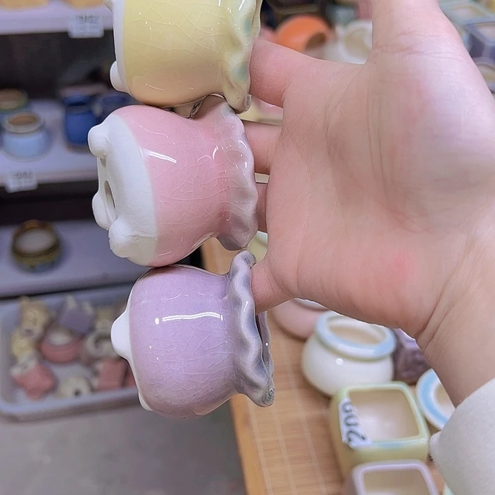 红陶陶瓷花盆当场满12包邮