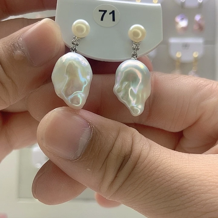 若***儿淡水珍珠颈饰银S925镶嵌71