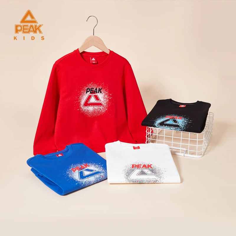 Peak/匹克儿童设计款针织圆领保暖长袖卫衣DFK63303